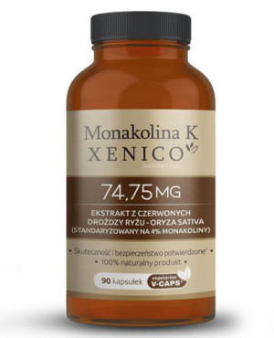 Monakolina K Xenico, 90 kaps., cena, wskazania, właściwości