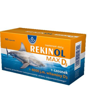 OLEOFARM Rekinol MAX D3, 60 kapsułek