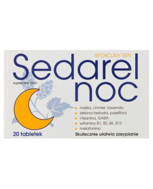 Sedarel noc, tabletki, 20 sztuk