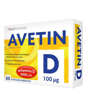 Avet Pharma Aventin D 100 µg, kapsułki, 60 sztuk