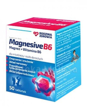 RODZINA ZDROWIA MagnesiveB6 magnez + witamina B6 - 50 tabl.
