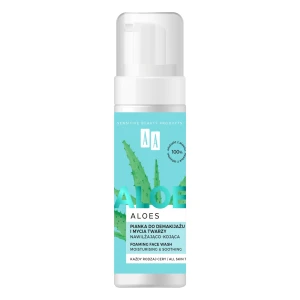 Aa Aloes 100% Aloe Vera Extract pianka do demakijażu i mycia twarzy nawilżająco - kojąca, 150 ml