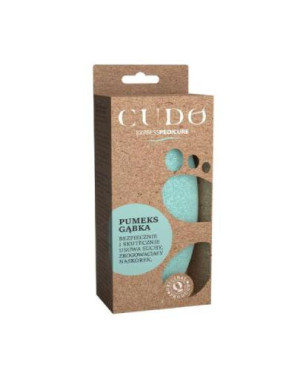 CUDO Express Pedicure, Gąbka-pumeks do stóp Mint ECO Paper Pack, 1 sztuka