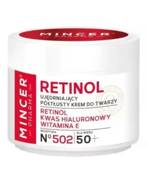Mincer Pharma Retinol N502 ujędrniający półtłusty krem do twarzy 50 ml