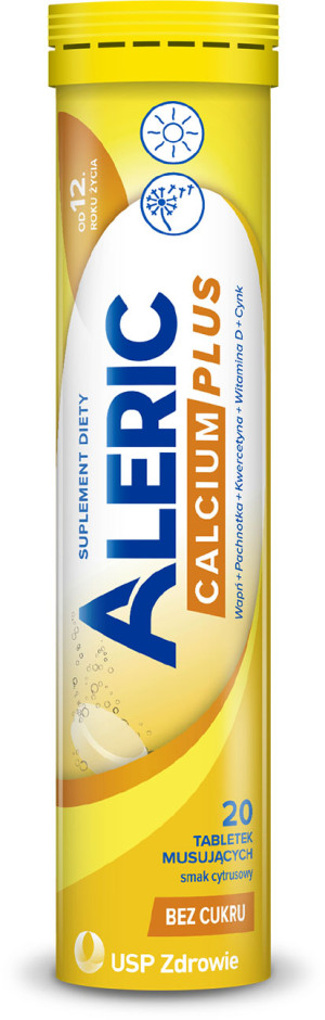 Aleric Calcium Plus, tabletki musujące, 20 sztuk