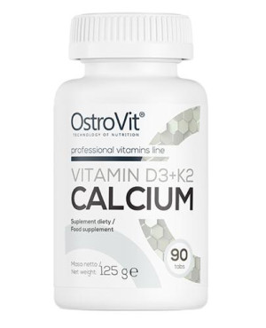 OstroVit Vitamin D3 + K2 Calcium - 90 tabl. - cena, opinie, właściwości