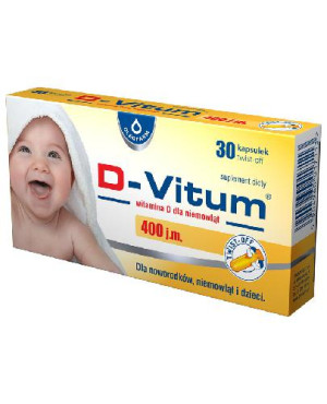 Oleofarm D - Vitum Witamina D 400 j.m. dla niemowląt, 30 kaps., cena, opinie, składniki