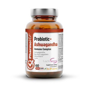 Pharmovit Probiotic + Ashwagandha Immuno Complex, kapsułki vege, 60 sztuk