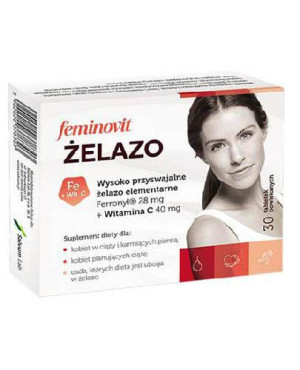 Feminovit Żelazo, tabletki powlekane, 30 sztuk
