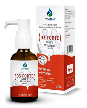 Avitale, Witamina D3 Forte 4000 z lanoliny Olive, 30 ml