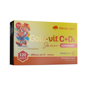 Olimp, Gold-Vit C+D3 Junior Odporność, tabletki do ssania, 30 sztuk