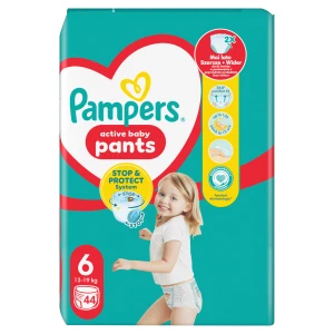 Pampers Active Baby Pants Pieluchomajtki, rozmiar 6, 13-19 kg, 44 sztuki