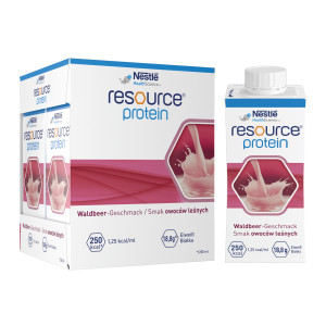 Resource Protein, płyn, smak owoce leśne, 4 x 200 ml