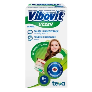 Vibovit Uczeń Witaminy + Żelazo, tabletki do ssania, 30 sztuk