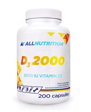 Allnutrition D3 2000 - 200 kaps. - cena, opinie, działanie