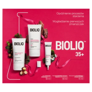 BIOLIQ 35+ Krem przeciwdziałający procesom starzenia do cery mieszanej, 50 ml + Krem intensywnie odbudowujący na noc, 50 ml + Krem pod oczy przeciwdziałający procesom starzenia, 15 ml