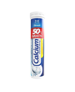 Zdrovit, Calcium z Witaminą C, tabletki musujące o smaku mandarynkowym, tabletki musujące, 20 sztuk