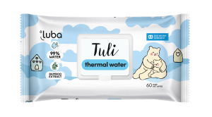 Luba Tuli Thermal Water 99%, chusteczki nawilżane dla dzieci z wodą termarną, 60 sztuk