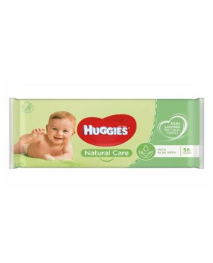 HUGGIES NATURAL CARE Chusteczki nawilżane, 56 sztuk