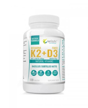 Wish Witamina K2 + D3 Forte, tabletki, 120 sztuk