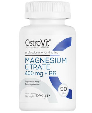 OstroVit Magnesium Citrate 400 mg + B6, tabletki, 90 sztuk