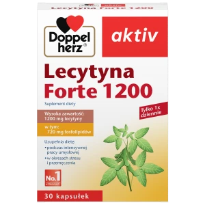 DOPPELHERZ AKTIV Lecytyna Forte 1200 mg - 30 kaps. Dla lepszej koncentracji i nauki.