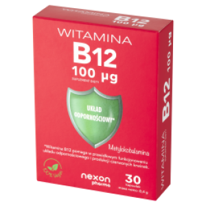 Nexon Pharma, Witamina B12 100 µg, kapsułki, 30 sztuk