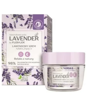 Flos-Lek Lavender Lawendowe Pola lawendowy krem nawilżający na dzień i na noc 50 ml