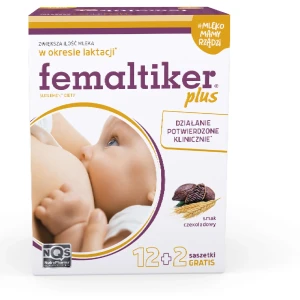 Femaltiker plus smak czekoladowy, saszetki, 14 sztuk