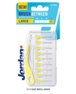 Jordan IDB Brush Between, szczoteczki do czyszczenia przestrzeni międzyzębowych, rozmiar L - 0,7 mm, 10 sztuk