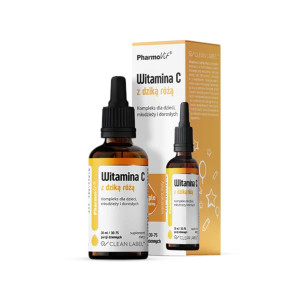 Pharmovit Witamina C z dziką różą Kompleks dla dzieci, młodzieży i dorosłych, 30 ml