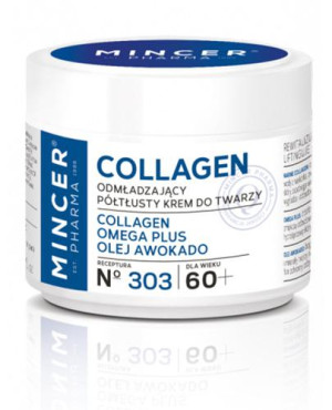 Mincer Collagen Odmładzający półtłusty krem do twarzy N°303 60+, 50 ml