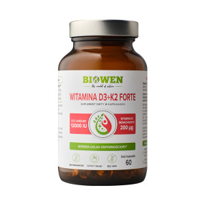 Biowen, Witamina D3+K2 Forte 12.000 IU, kapsułki, 60 sztuk