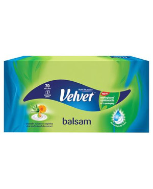 Velvet Balsam, Chusteczki uniwersalne, 70 sztuk