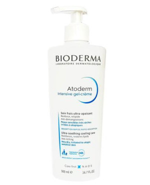 Bioderma Atoderm Intensive Gel-Creme, ultra-kojąca pielęgnacja odbudowująca, dla bardzo suchej i atopowej skóry, 500 ml
