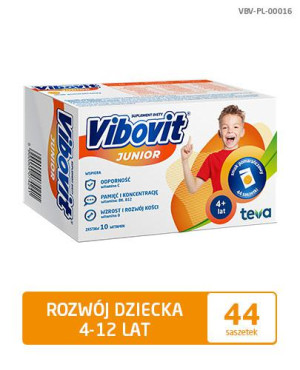 Vibovit Junior o smaku pomarańczowym, proszek, 2 g, 44 saszetki
