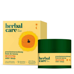 Herbal Care my honey Przeciwzmarszczkowy krem do twarzy z witaminą C: miód + akacja, 50 ml
