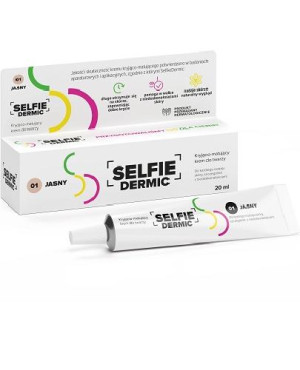 SELFIEDERMIC Krem kryjąco-matujący do twarzy, 01 Jasny, 20 ml