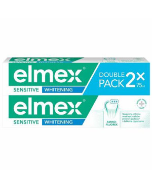 Elmex Sensitive Whitening z aminofluorkiem pasta do zębów, 2x 75 ml [DWUPAK]