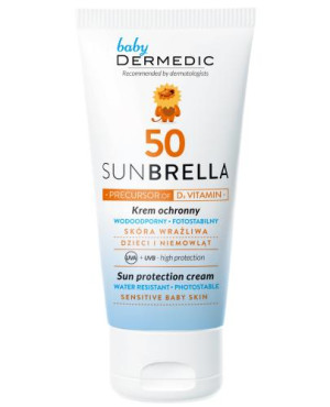 Dermedic Sunbrella Baby, Krem ochronny skóra wrażliwa dzieci i niemowląt SPF 50, 50 g