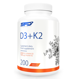 SFD Nutrition, D3 + K2, tabletki, 200 sztuk