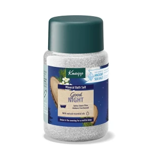 Kneipp, Kryształki do kąpieli z soli mineralnej Good Night Szwajcarska pinia i Amyris, 500 g