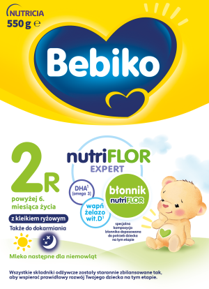 Bebiko 2R Nutriflor Expert, mleko następne dla niemowląt powyżej 6. miesiąca życia, 550 g