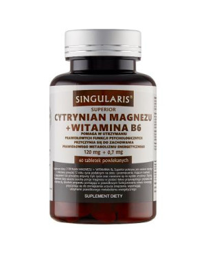 Singularis Superior cytrynian magnezu + witamina B6, tabletki, 60 sztuk