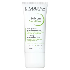 Bioderma Sebium Sensitive łagodzący krem do skóry trądzikowej 30 ml