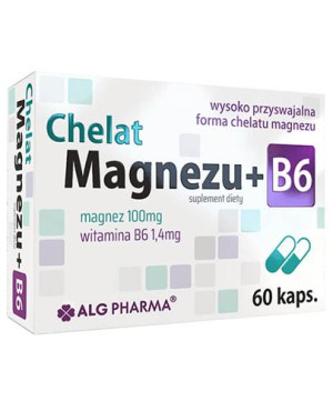 Alg Pharma, Chelat magnezu + B6, kapsułki, 60 sztuk