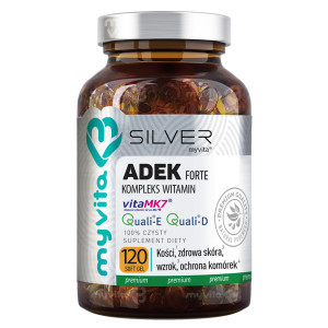 MyVita Silver ADEK forte kompleks witamin - 120 kaps. - cena, opinie, wskazania
