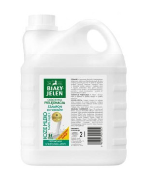 Biały Jeleń, Szampon do włosów kozie mleko, 2 l