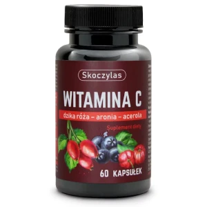 Skoczylas Witamina C dzika róża, aronia, acerola, kapsułki, 60 sztuk