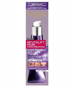 L'Oreal Paris Revitalift Filler Krem pod oczy dla całej twarzy, 30 ml